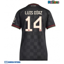 Camisa de Futebol Bayern Munich Luis Diaz #14 Equipamento Alternativo Mulheres 2025-26 Manga Curta
